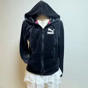 PUMA 벨로아 후드티 헤이세이 갸루 페어리 그런지 y2k 서브컬쳐 히메