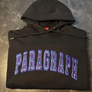 PARAGRAPH 자수 로고 후드 부착 후드티