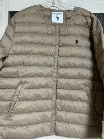 US POLO ASSN 베이지 다운 자켓