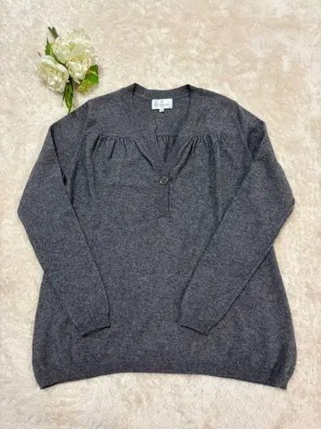 새상품급 고급 ERIC BOMPARD 캐시미어 그레이 긴팔 스웨터