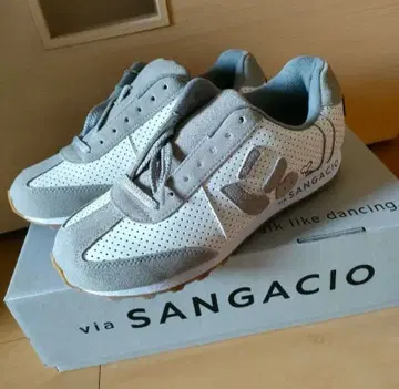 via SANGACIO 메쉬 스니커즈 화이트/그레이 25cm 한정품