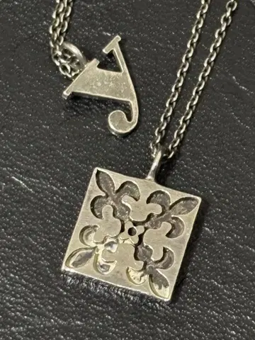 SILVER 925 스퀘어 펜던트 탑 목걸이