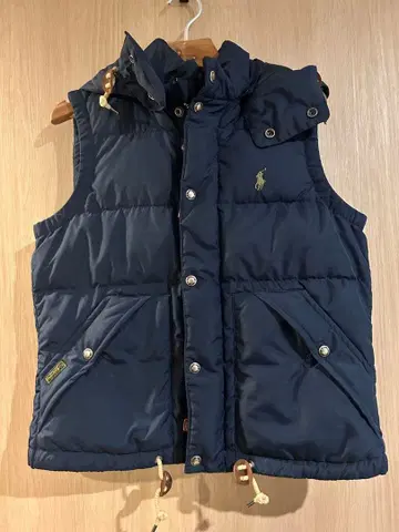 폴로 랄프로렌 다운 베스트 탈부착 후드 부착