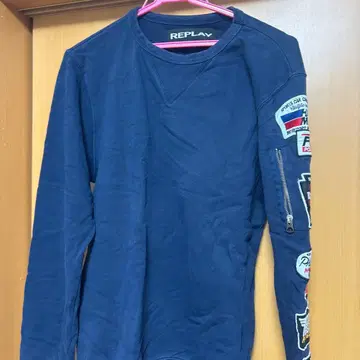 REPLAY 네이비 긴팔 트레이닝복 S 남성용