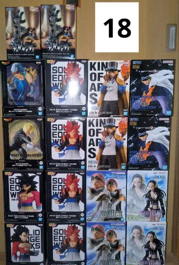 원피스 드래곤볼 피규어 묶음 판매 18점 손오공 베지터