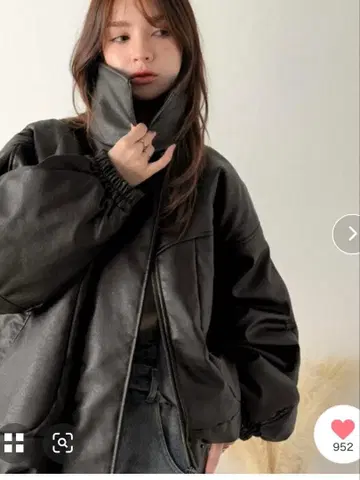 클래식 엘프 충전솜 인조 가죽 몬스터 오버 사이즈 블루종