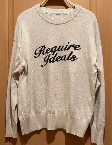 24AW 캐시미어 혼방 저널 스탠다드 리룸 로고 니트 화이트