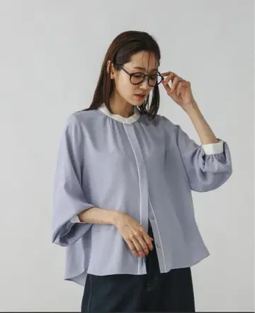 블라우스 셔츠 깔끔 유지 파이핑 블라우스