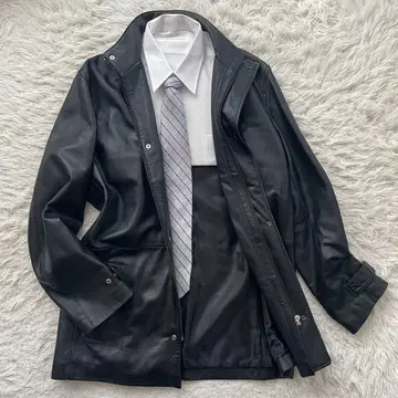 Christian Mode 가죽 천연 가죽 지퍼 자켓