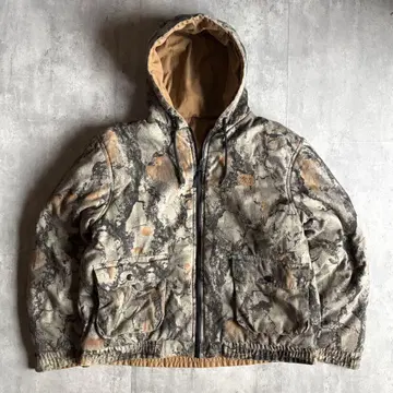 [ 90s vintage ] 리버서블 지퍼 후드티 리얼트리 쇼트 기장