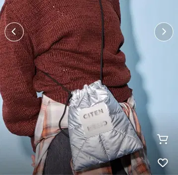 CITEN 패디드 복조리 숄더 실버