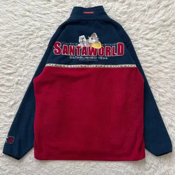 SANTAWORLD 자수 긴팔 보아 플리스 자켓