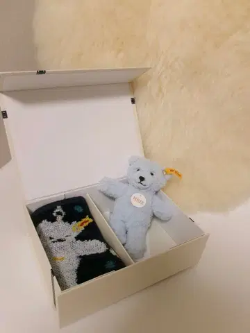 [ 미사용 새상품 ] feiler&steiff 콜라보 손수건&테디베어