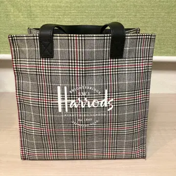 Harrods 체크 무늬 토트백