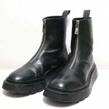 ZARA 자라 통굽 사이드 고어 부츠 프론트 지퍼 블랙 블랙 새상품급