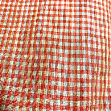 홑옷 오렌지 체크 기모노