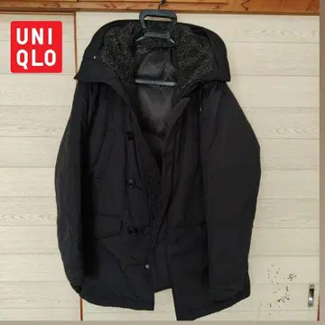 [14일까지] [새상품급] 유니클로 울트라 다운 코트 L 블랙 퍼 결품