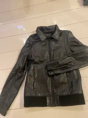 shama 블랙 가죽 자켓