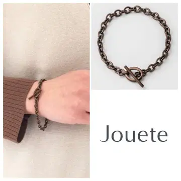 컨디션 최상 jouete 쥬에테 만텔 팔찌 브라운 925