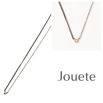 새상품급 쥬에테 지르코니아 콤비 체인 목걸이 브라운 실버925