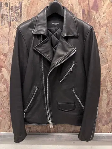 NANO UNIVERSE 블랙 더블 라이더 자켓