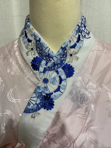 패턴 반카라 부착 주리반 후리소데용