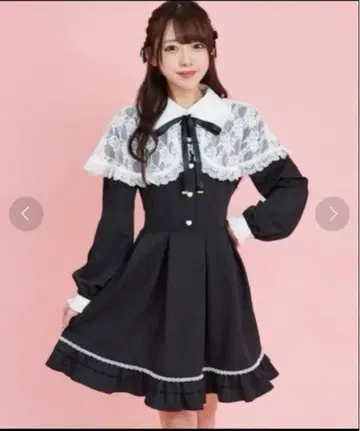 Secret Honey 레이스 케이프 부착 원피스