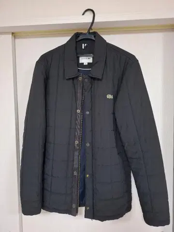 LACOSTE 블랙 퀼팅 자켓