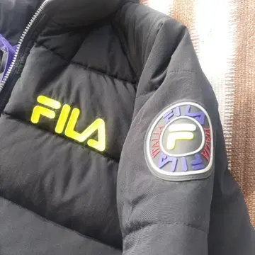 FILA 다운 자켓 레어 90s 로고 자수 초레어 S 새상품급