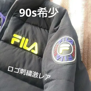 FILA 다운 점퍼 레어 90s 로고 자수 초레어 S 새상품급