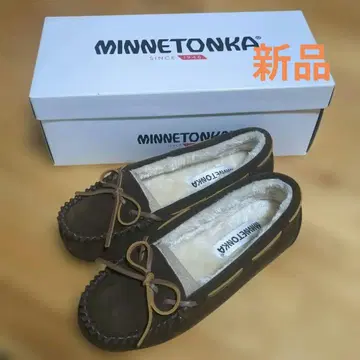 새상품 Minnetonka 브라운 모카신 23 미네통카