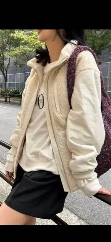 LEPSIM 절개 스탠드 보아 자켓