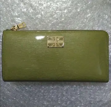 라이트 그린 계통 L자 지퍼 장지갑 미사용 새상품 패트릭 콕스