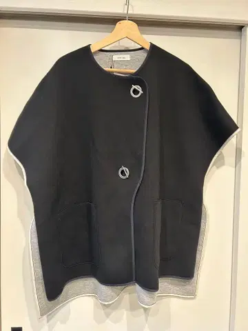 블랙 판초 케이프 코트 사이즈 38