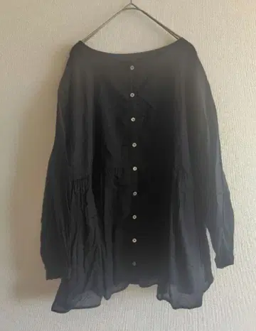 어반 리서치 도어스 코튼 보일 2WAY 블라우스 블랙