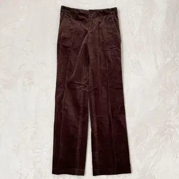 유니클로 | 코듀로이 와이드 팬츠 [61] 턱 센터 프레스 브라운