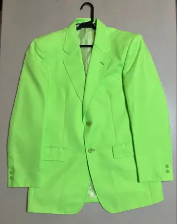 형광 그린 테일러드 자켓