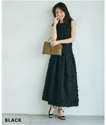 베이스먼트 온라인 프린지 플레어 스커트