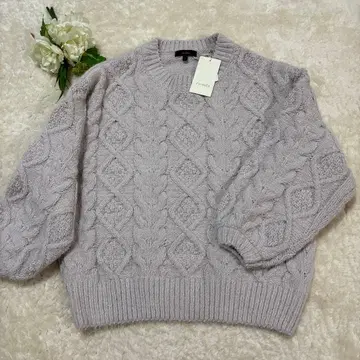 미사용 새상품 rienda 케이블 니트 스웨터 F 사이즈