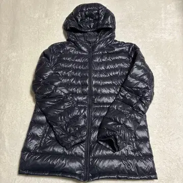 새상품급 UNIQLO 후드 부착 다운 자켓 XL 다크 네이비