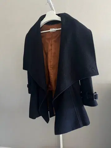 울 더블 브레스트 코트 네이비 9호