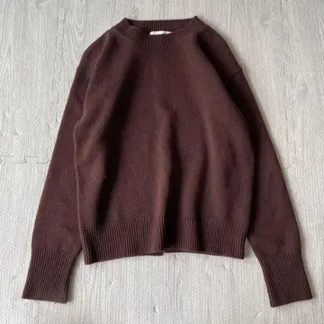 새상품급 개럴개런트 라무 라무 울 니트 크루넥 브라운