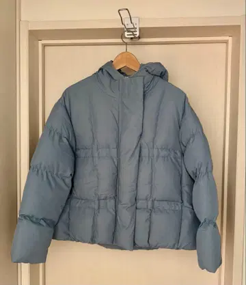 RiLi 블루 다운 자켓 후드 부착
