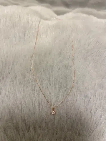 [ete] K10 골드 싱글 볼 다이아몬드 목걸이