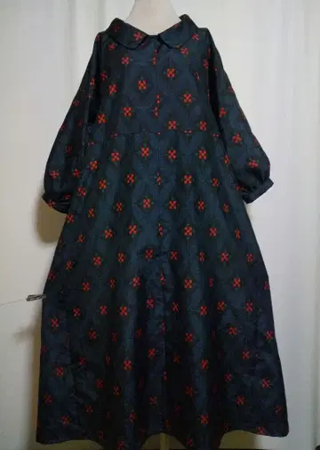 기모노 리메이크 / 돌먼 소매 / 카라 달린 원피스 사이즈 LL~3L