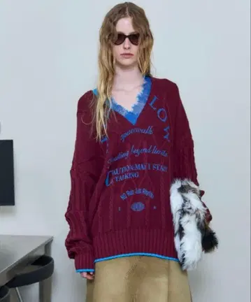 MAISON SPECIAL 프린트 니트탑