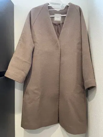 JEANASiS 지나시스 노카라 코트 롱 코트 울 혼방