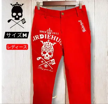 버디헌트 BIRDIEHUNT 여성용 M 팬츠 레드 스트레치