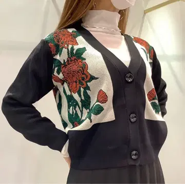 비비안 탐 맘 패턴 가디건