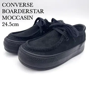 [ 새상품급 ] 컨버스 보더스타 모카신 블랙 스웨이드 통굽